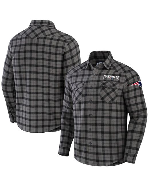 Fanatics Nfl x Darius Rucker Collection by New England Patriots Flannel Long Sleeve Button-Up Shirt