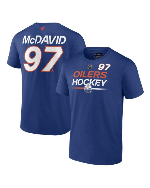 Fanatics Connor McDavid Edmonton Oilers Authentic Pro Prime Name and Number T-shirt