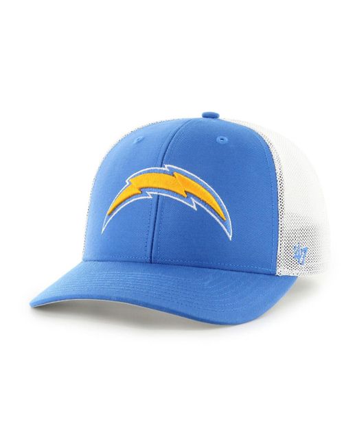 '47 Brand 47 Brand and White Los Angeles Chargers Trophy Trucker Flex Hat