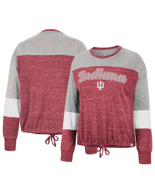 Colosseum Indiana Hoosiers Joanna Tie Front Long Sleeve T-shirt