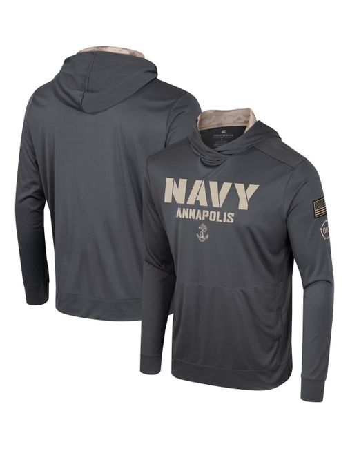 Colosseum Navy Midshipmen Oht Military-Inspired Appreciation Long Sleeve Hoodie T-shirt