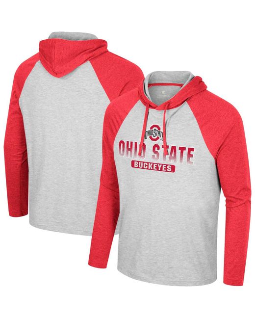 Colosseum Ohio State Buckeyes Hasta La Vista Raglan Hoodie Long Sleeve T-shirt