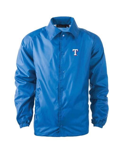 Dunbrooke Texas Rangers Coachs Raglan Full-Snap Windbreaker Jacket