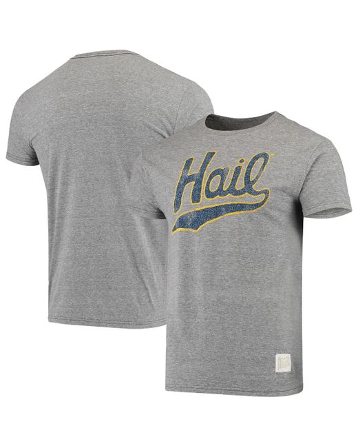 Retro Brand Original Distressed Michigan Wolverines Vintage-Like Hail Tri-Blend T-shirt