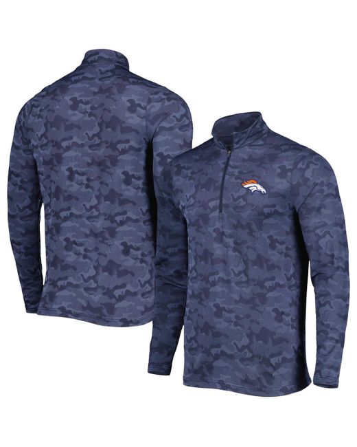 Antigua Denver Broncos Brigade Quarter-Zip Sweatshirt