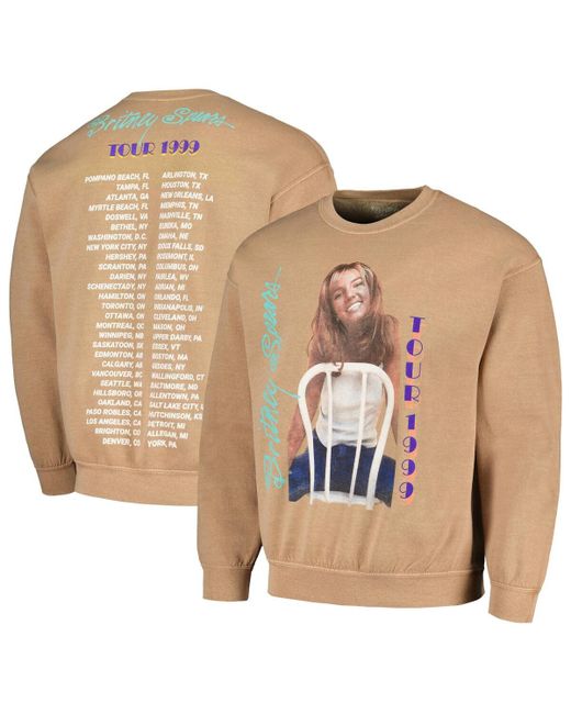 Philcos Distressed Britney Spears Tour Washed Pullover Sweatshirt