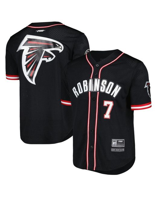 Pro Standard Bijan Robinson Atlanta Falcons Mesh Baseball Button-Up T-shirt
