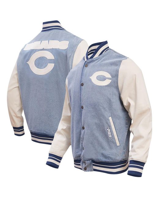Pro Standard Distressed Chicago Bears Varsity Blues Full-Snap Jacket