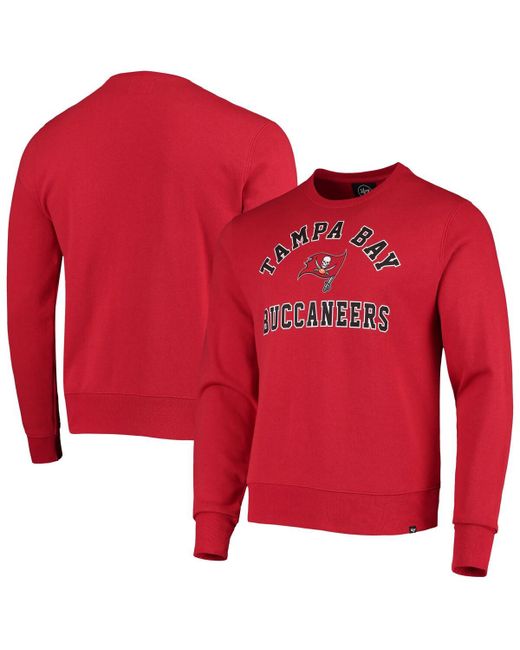 '47 Brand Tampa Bay Buccaneers Varsity Arch Headline Fleece Pullover Sweatshirt