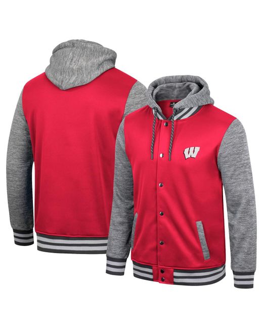 Colosseum Wisconsin Badgers Robinson Hoodie Full-Snap Jacket