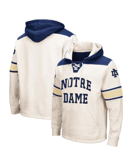 Colosseum Notre Fighting Irish Big and Tall Hockey Lace-Up Pullover Hoodie