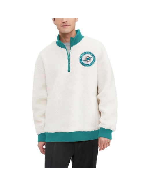 Tommy Hilfiger Miami Dolphins Jordan Sherpa Quarter-Zip Sweatshirt