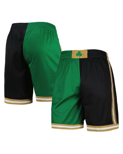 Mitchell & Ness and Black Boston Celtics Hardwood Classics 2007 Split Swingman Shorts