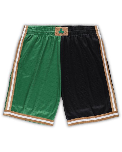 Mitchell & Ness and Black Boston Celtics Big Tall Hardwood Classics Split Swingman Shorts