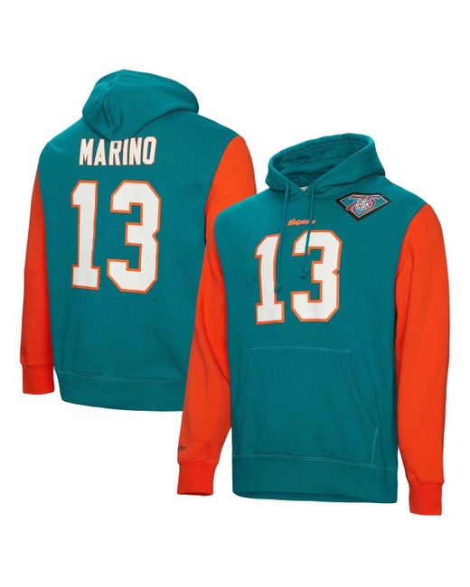 Mitchell & Ness Dan Marino Miami Dolphins Retired Player Name and Number Pullover Hoodie