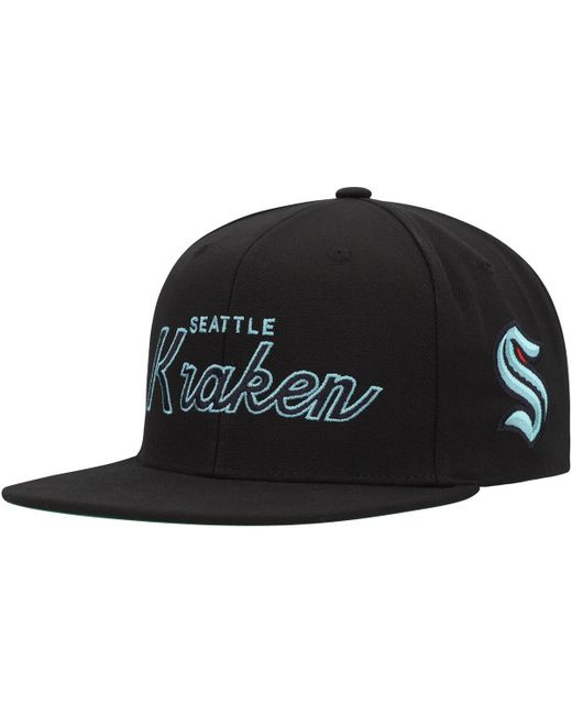 Mitchell & Ness Seattle Kraken Core Team Script 2.0 Snapback Hat