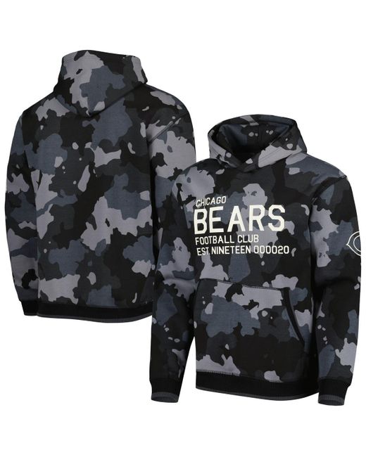 The Wild Collective Chicago Bears Camo Pullover Hoodie