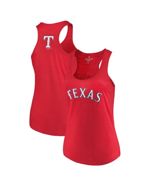 Soft As A Grape Texas Rangers Plus Swing for the Fences Racerback Tank Top