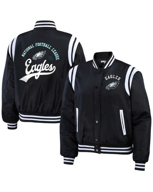 Wear By Erin Andrews Philadelphia Eagles Full-Snap Bomber Jacket