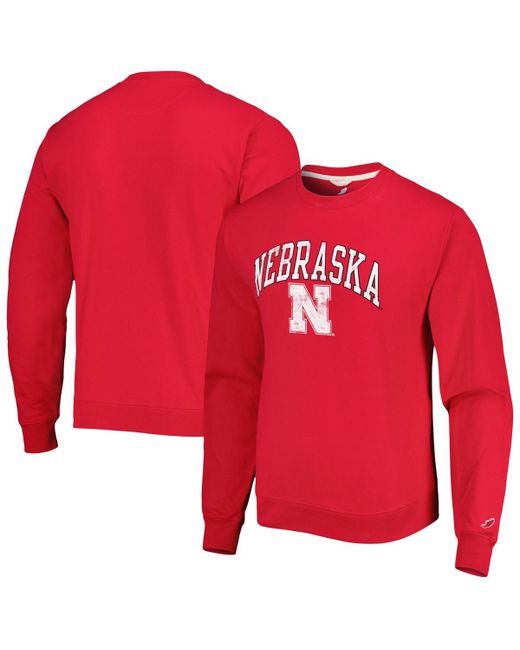 League Collegiate Wear Nebraska Huskers 1965 Arch Essential Pullover Sweatshirt