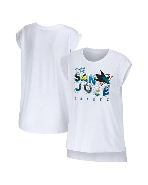 Wear By Erin Andrews San Jose Sharks Greetings From Muscle T-shirt
