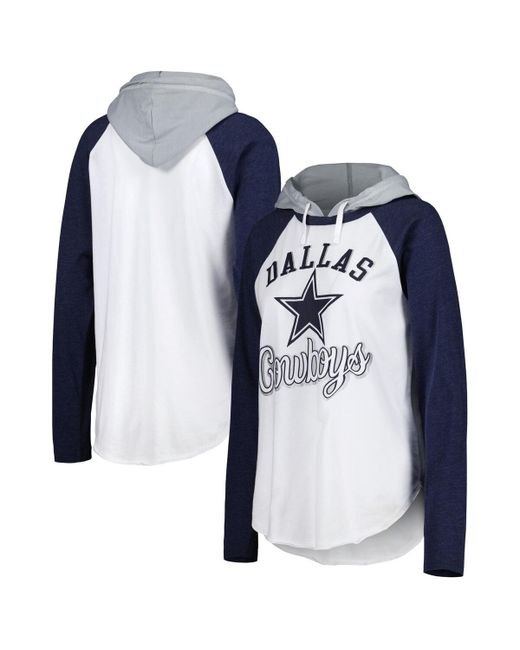G-iii 4her By Carl Banks Dallas Cowboys Mvp Raglan Hoodie Long Sleeve T-shirt