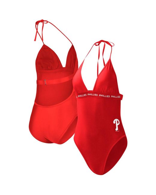 G-iii 4her By Carl Banks Philadelphia Phillies Full Count One-Piece Swimsuit