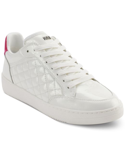 Dkny Oriel Quilted Lace-Up Low-Top Sneakers Beetroot