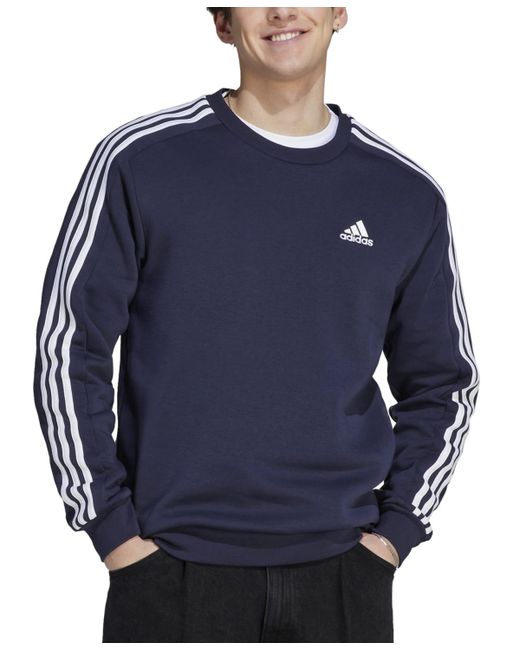 Adidas Essentials Fleece 3-Stripes Sweatshirt Wht