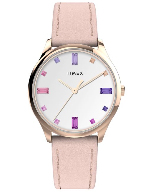 Timex Quartz Analog Easy Reader Leather Watch 32mm