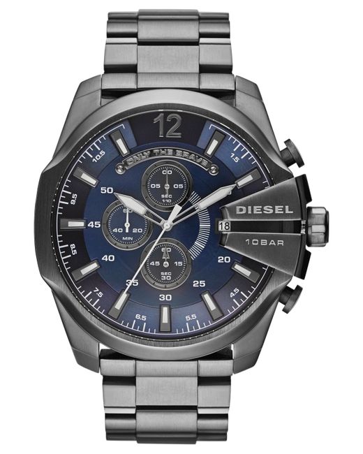 Diesel Chronograph Mega Chief Ion-Plated Stainless Steel Bracelet Watch 59x51mm
