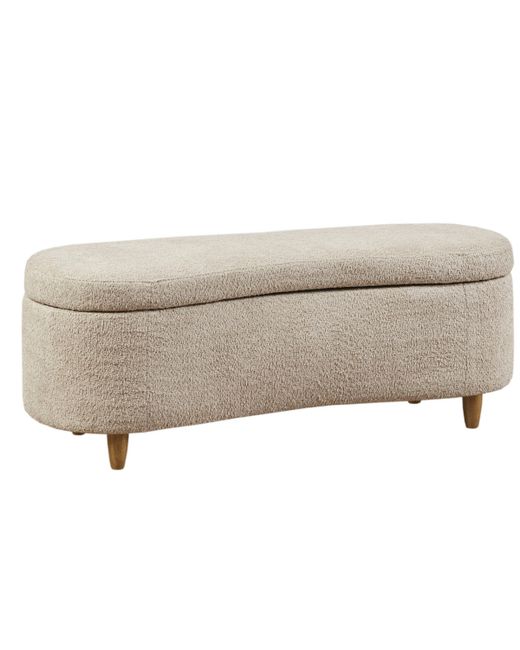Ink+Ivy Bailey 48 Wide Fabric Boucle Flip Top Storage Bench