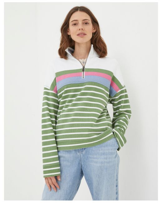 FatFace Fat Face Relaxed Airlie Stripe Sweatshirt