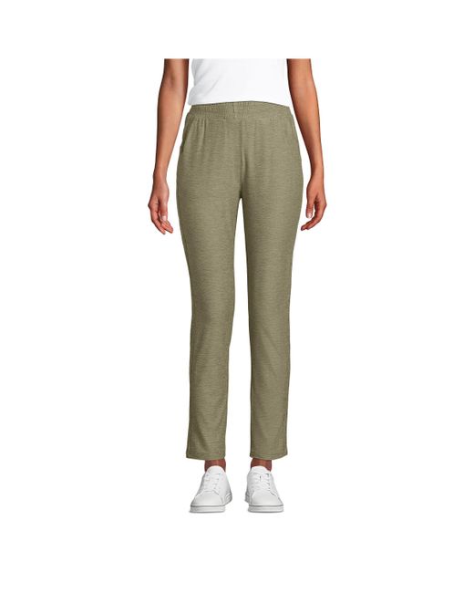 Lands' End Tall Active High Rise Soft Performance Refined Tapered Ankle Pants