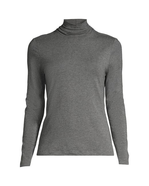 Lands' End Petite Lightweight Fitted Long Sleeve Turtleneck Top