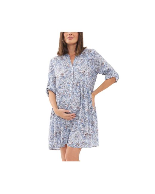 Ripe Maternity Celest Button Through Dress