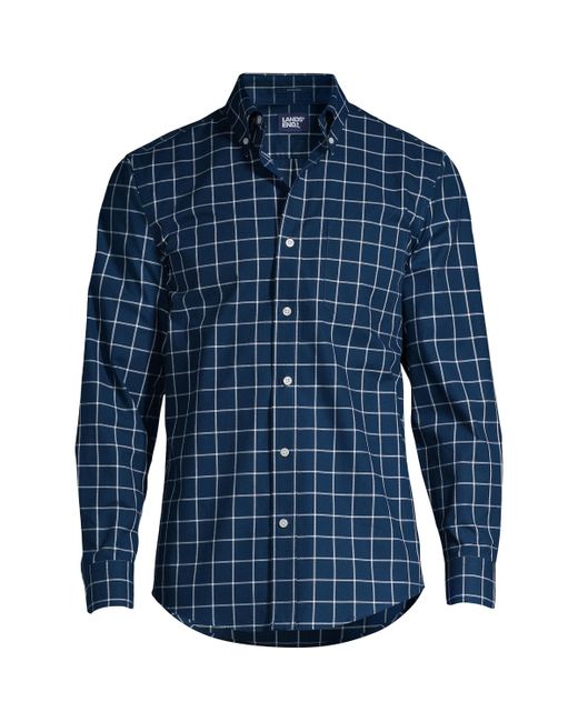 Lands' End Tailored Fit No Iron Twill Long Sleeve Shirt