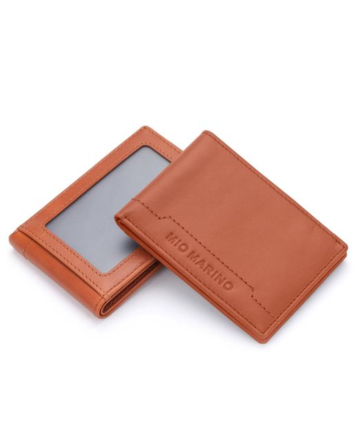 Mio Marino Stitched Bifold Leather Wallet
