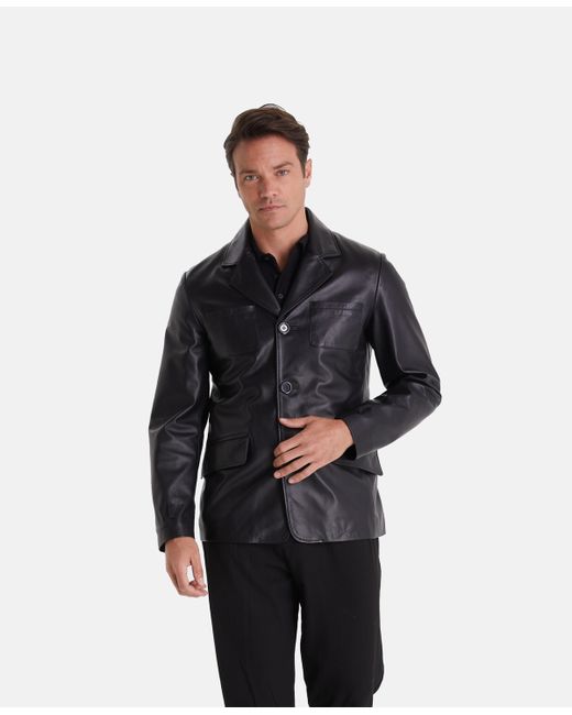 Furniq Uk Genuine Leather Jacket Black