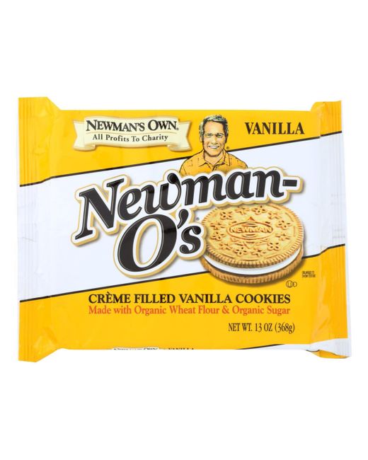 Newman's Own Organics Creme Filled Cookies Vanilla Case of 6 13 oz.