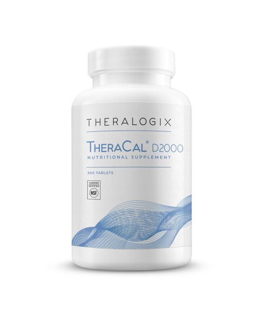 Theralogix TheraCal D2000 Bone Health Supplement with Calcium Vitamins D3 K2 Magnesium