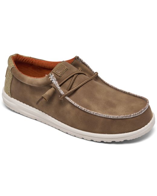 Hey Dude Wally Fabricated Leather Casual Moccasin Sneakers from Finish Line