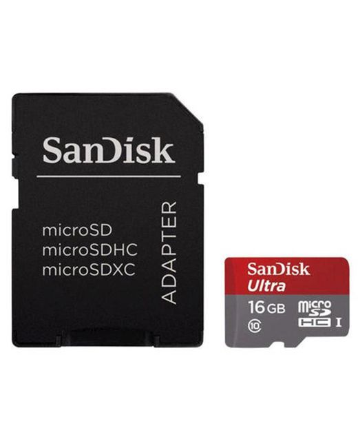 SanDisk Ultra Microsdhc Memory Card 16GB Class 10 And Uhs-i With Adapter set