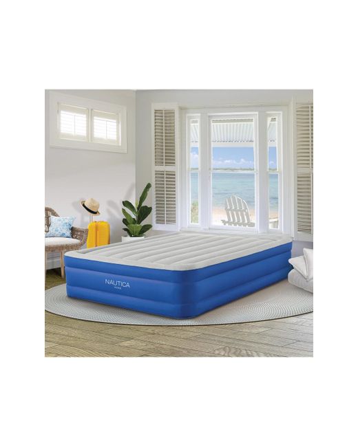 Nautica Home Plushaire 17 Inflatable Air Mattress with Built Pump blue