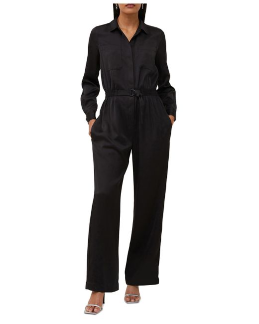 French Connection Enid Long-Sleeve Crepe Jumpsuit