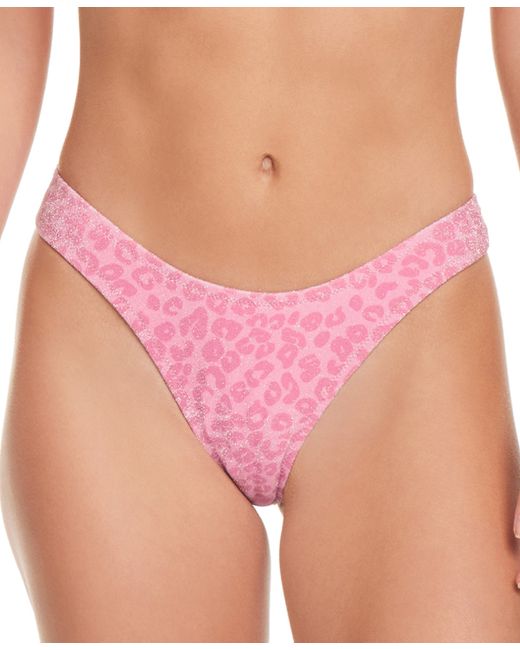 Jessica Simpson High-Cut Animal-Print Bikini Bottom