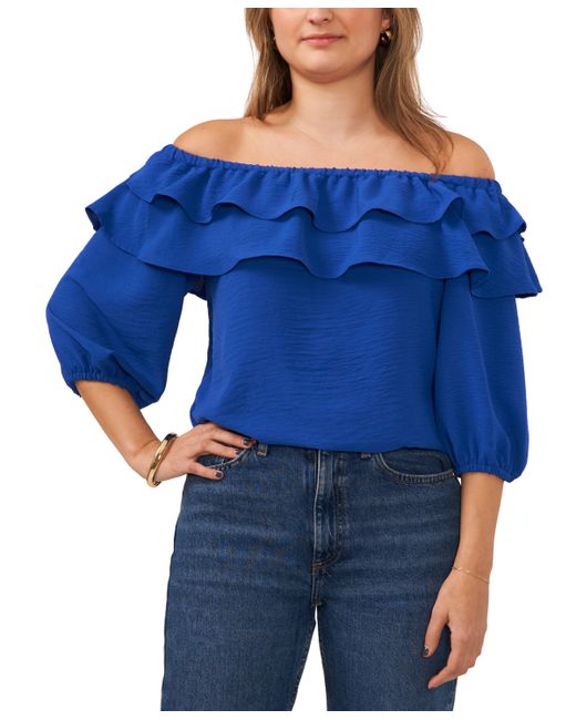 Sam & Jess Double-Ruffle Off-The-Shoulder Blouse