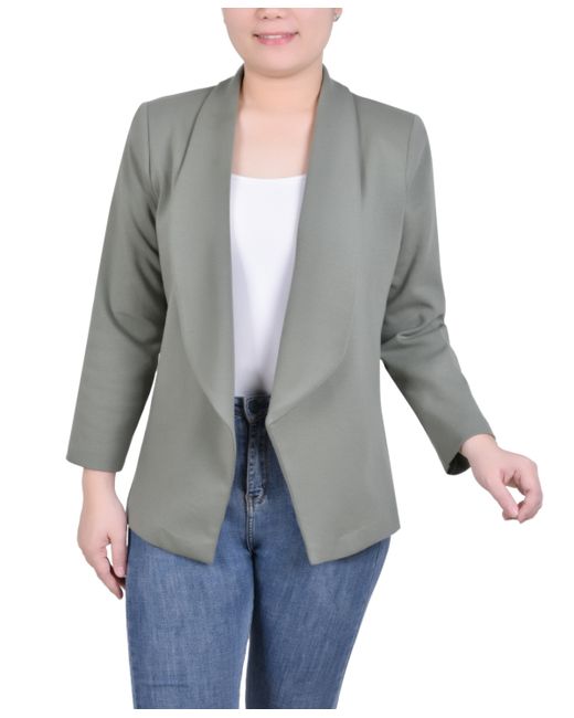 Ny Collection 3/4 Sleeve Shawl Collar Jacket
