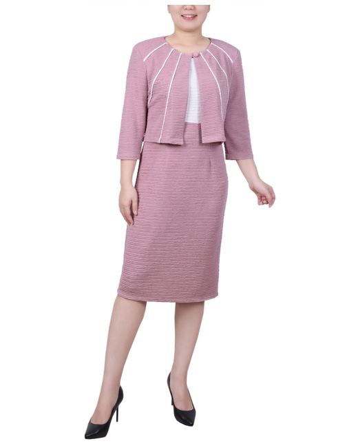 Ny Collection Petite Two Piece Jacket and Dress Set