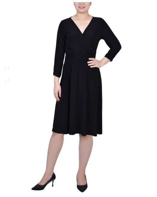 Ny Collection Petite Ruched A-line Dress